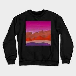 Red Rock Sunset Crewneck Sweatshirt